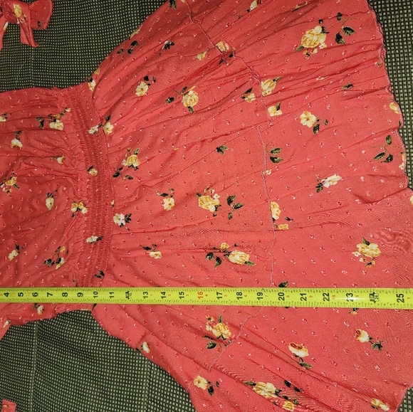 Favlux Women's Red 100% Rayon Ruffle Swiss Dot Floral Casual Romper Size Large - Picture 15 of 16